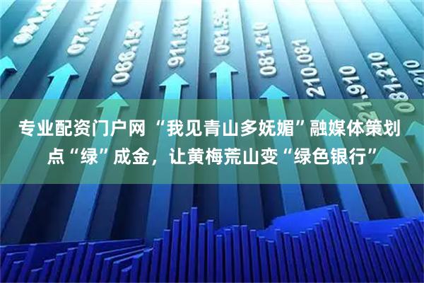 专业配资门户网 “我见青山多妩媚”融媒体策划 点“绿”成金，让黄梅荒山变“绿色银行”