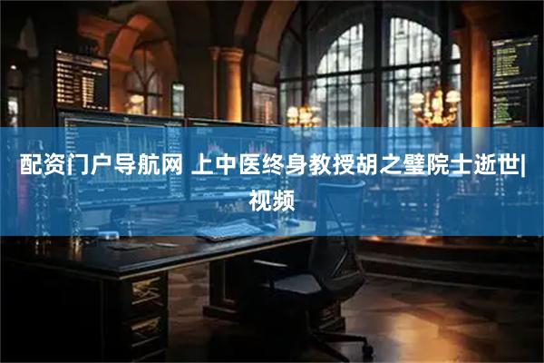配资门户导航网 上中医终身教授胡之璧院士逝世|视频
